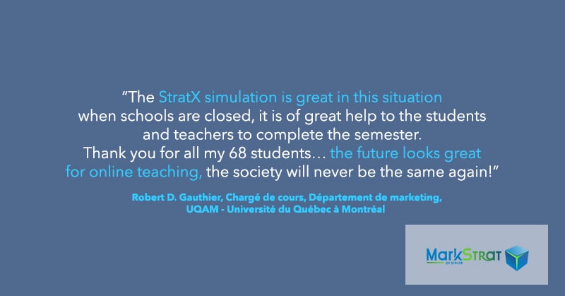 Robert D Gauthier on using Markstrat remotely